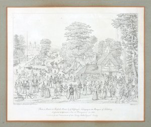 Feest in Horseydown, ca. 1590 door Joris Hoefnagel