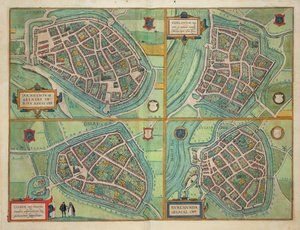 Kaart van Arnhem, Velmo, Gelre, en Ruerm, uit 