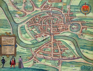 Kaart van Bristol, uit 