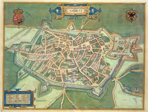 Kaart van Cambrai, uit 