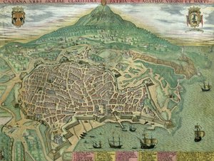 Kaart van Catania, uit 