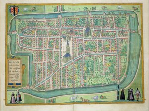 Kaart van Delft, uit 