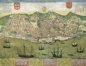 Kaart van Lissabon, uit 