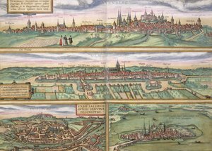 Kaart van Neurenberg, Ulm en Salzburg, uit 
