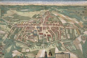 Kaart van Odense, uit 