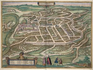 Kaart van Vilnius, Litouwen, uit 