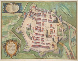 Kaart van Zamosc, uit 