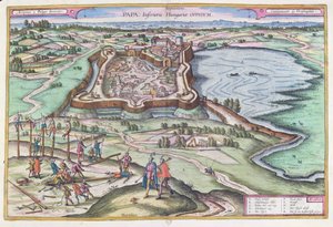 Het Hongaarse Fort van Papa ten tijde van de Ottomaanse belegeringen, uit 