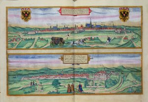 Stadsplan van Wenen en Buda, uit 