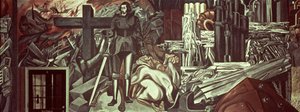 Cortez en het Kruis, uit Het Epos van de Amerikaanse Beschaving door José Clemente Orozco