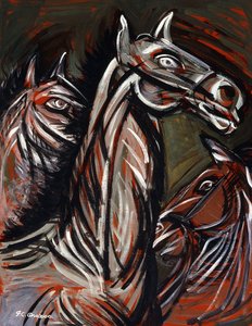 Paarden door José Clemente Orozco