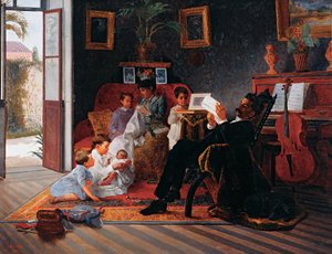 Scène van de Familie van Adolfo Pinto door José Ferraz de Almeida Júnior