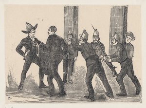Executie van Jesus Bruno Martinez, 1892 door José Guadalupe Posada