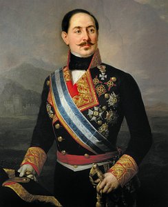 Portret van Francisco Serrano y Dominguez (1810-1885), Spaanse soldaat en politicus, leider van de Liberale Unie, president van de eerste republiek in 1874 door José María Romero y López