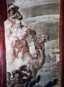 Decoratie in de balzaal van Hotel Wandel in Parijs, 20e eeuw (fresco)