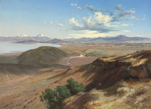 Vallei van Mexico vanaf de heuvel van Sint Isabel, 1892