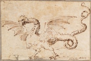 Studie van een draak, 1620s