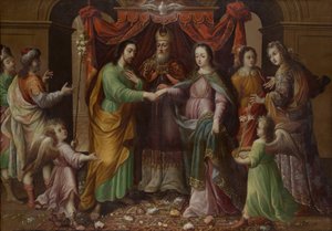 Het huwelijk van de Maagd, ca. 1690 door José Sánchez