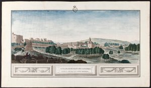 Uitzicht op het Alhambra in Granada door José de Hermosilla