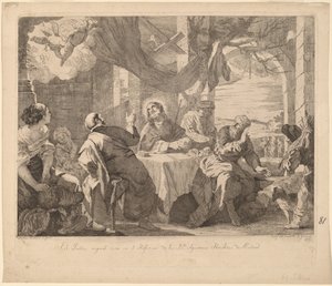 Het avondmaal in Emmaüs door José del Castillo, after Mateo Cerezo the younger