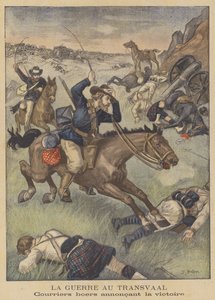 Boer Boodschappers die Nieuws van Overwinning bij de Slag om Colenso Brengen