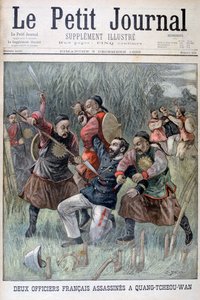 Twee Franse officieren vermoord door de Quang-tcheou-wan, 1899 door Jose Belon