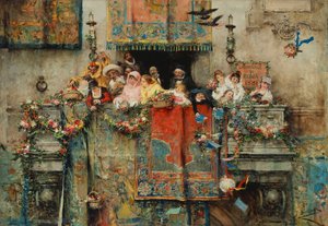 Het Carnaval in Rome door Jose Benlliure y Gil
