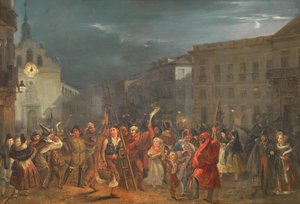 De Nacht van de Drie Koningen bij Puerta del Sol, Madrid