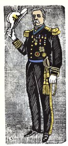 De Mexicaanse Revolutie (1910-1920): Porfirio Diaz (1828-1915), president van de Republiek Mexico. Houtsnede door Jose Guadalupe Posada (1852-1913) door José Guadalupe Posada