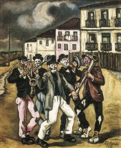 GUTIERREZ SOLANA, Jose (1886-1945). Mascaras vinateras (wijnhandelarenmasker). 1944-1945. Privécollectie