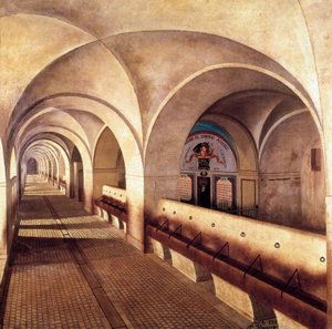 De stallen van het kasteel van San Fernando de Figuieres, belegerd door de Fransen in 1809, tijdens de Spaanse Onafhankelijkheidsoorlog (1808-1814) door Jose Lafita y Blanco