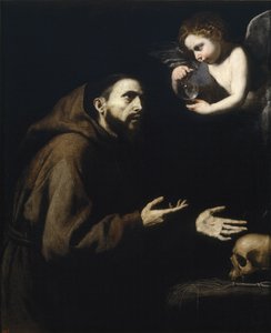 Franciscus van Assisi en de engel met de waterfles, 1636-1637