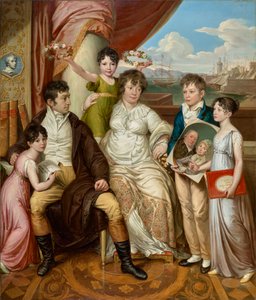 De familie van de groothandelaar Johann Christian Edler von Bruchmann door Josef Abel