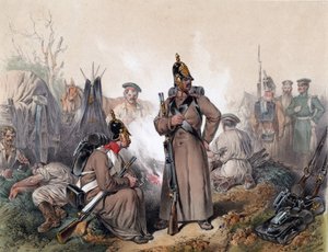 Een scène uit de onafhankelijkheidsoorlog in Hongarije in 1849 door Josef Anton Strassgschwandtner