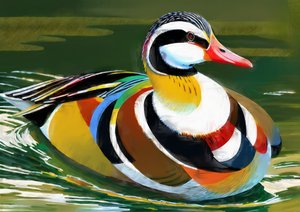 Dieren: mandarijneend 2