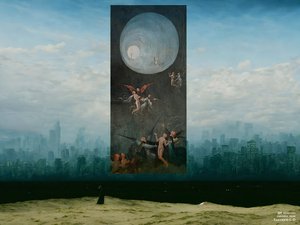 JJM recreëert Friedrich-C-D: Der Mönch vor der Stadt Vision 1