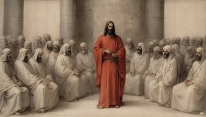 Jezus aangeklaagd voor de hoge raad van de Joden (02)