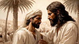 Jezus geneest de blinde bedelaar