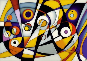 abstract: op wit-cirkels+schommels 6