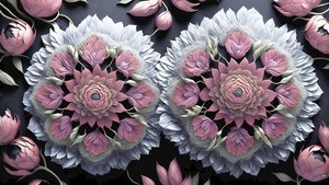 mandala: Pioenrozen-bloem elementen_01