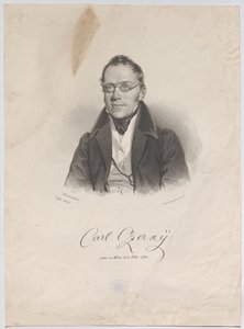 Carl Czerny, geboren in Wenen op 21 feb. 1791 door Josef Kriehuber