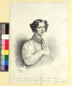 Mevrouw Alosia Passini, geboren Forstner door Josef Kriehuber