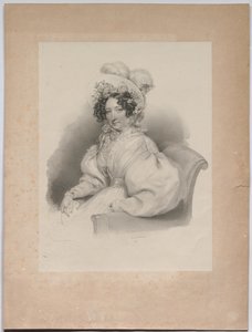 Gabrielle Auersperg, geboren Lobkowitz door Josef Kriehuber