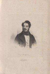 Portret van de Operazanger Giovanni Orazio Cartagenova 1800-1841, 1838 door Josef Kriehuber