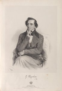 Portret van de componist Giacomo Meyerbeer door Josef Kriehuber