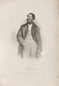 Portret van de danser, choreograaf en balletmeester Paul Taglioni 1808-1884, 1856