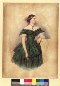 Violetta von Schmerling, getrouwde naam Bienerth door Josef Kriehuber