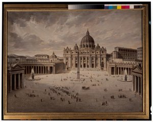 Sint-Pietersplein & Een Uitzicht op het Forum in Rome door Josef Langl