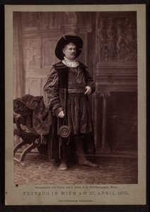 Johann Sigl, meester-vlechtwerker bij de Makart-optocht van 1879 door Josef Löwy