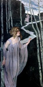 Elf bij de beek, 1888-1889 door Josef Maria Auchentaller